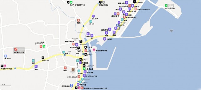 和泊町中心街略図